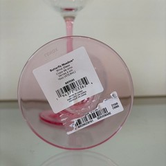 Lenox Butterfly Meadow Wine Glass Set of 2 Pink Stem Spring Floral Barware NEW