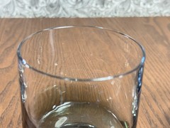 Vintage Tom Dixon Tank Low Ball Glasses Smoke Whiskey Bar Glassm MCM Mid Century