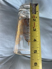 Set Of Two Vintage Buffalo NY Landmark Souvenir Glasses Tumblers Gold Trim
