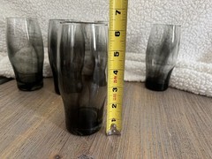 Set of Six 6 Classic Smoke Tumblers Drinking Glasses Gray 16oz
