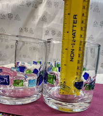 Global Amici Harlequin Confetti High Ball Glasses 4 pcs Heavy Hand-Blown Italy