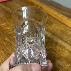 (1) Tumbler 4″ American Brilliant Period cut glass crystal geometric