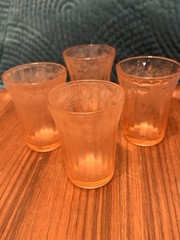 Jeannette CHERRY BLOSSOM Pink FLAT Juice Glass – 4