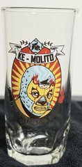 Vintage Doña Maria Ke-Molito Luchador Mole Jar Glass Tumbler Crisa Collectible