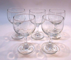 5 Etched Leaf Small Stemmed Wine Glasses Vintage Chalice Liquor Pedestal Goblets