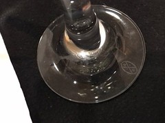 BACCARAT «France» ‘CHARTREUSE’ CRYSTAL RHINE WINES Glass 9” tall acid etched