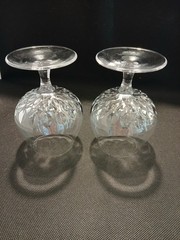 Vintage Cristal d’Arques Durand Crystal Longchamp Brandy Sniffers Set of 2