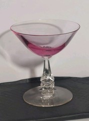 Tiffin-Franciscan Wistaria Pink Champagne Tall Sherbet Glass 4 1/2″ Cocktail