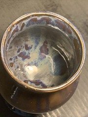 4 – Ceramic Chalice Studio Art Pottery Wine Goblets Drip Glaze. See Description
