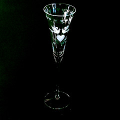 COLONY FOREVER CHAMPAGNE FLUTE, Etched Lead Crystal, 11 1/4″, Made in Germany