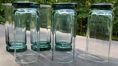 (6) Anchor Hocking Essex Light Green Iced Tea 16 Oz Flat Tumblers 10 Panel MC