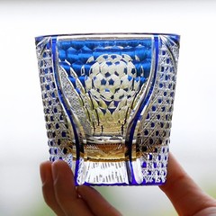 2026 World Cup 11.6oz Themed Blue Trophy Inspired Crystal Glass Whiskey Tumbler