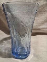 Vintage Indian Glass Recollection Blue Glass Water Glass s2