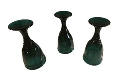 (3) Noritake Evergreen Sweet-Swirl Wine Glasses 7 3/8″ X 3 3/4″Dark Green Color!
