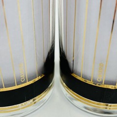 Vtg MCM Culver Devon Black 22k Lowball Whiskey Old Fashioned Glasses