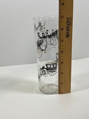 Vintage Libbey Horseless Carriage Drinking Glass 7″