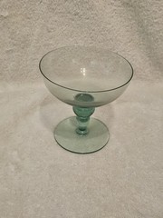 4.25 In Vintage Margarita Glass Seafoam Green
