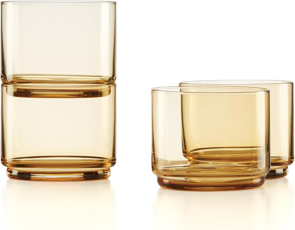 Tuscany Classics 4Pc Short Glasses, 1.10, Orange