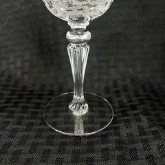 VINTAGE 1941-1966 TIFFIN CERICE OPTIC ROSE ETCHED CRYSTAL 4 CHAMPAGNE GLASS 5”