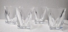 NWOT 4 Mikasa MOTION Crystal Whiskey Bourbon Dbl Old Fashioned Glasses