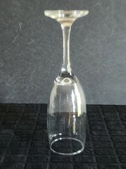 2 Clear Glass Champagne Flutes •Thick Stemmed • 7⅝»