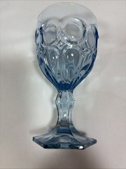 Vintage Fostoria Glass Moonstone Light Blue Wine/Juice Goblet