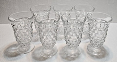 7PC SMALL ONES FOSTORIA AMERCIAN FOOTED JUCIE TUMBLERS