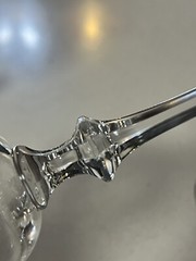 Heisey 5 Crystal Water Wine Glasses Laurel & Flower Etched Art Deco Cut Design
