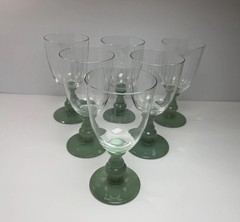 Set Of 6 Villeroy & Boch Isabelle Green (Dark Jade) Water Goblets Glasses 6 7/8”