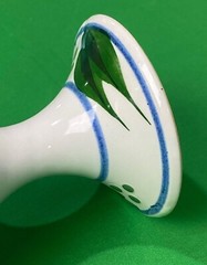 Hand Crafted Hand Painted Beautiful Wine Goblet Art Pottery Ceramic Cup 6”