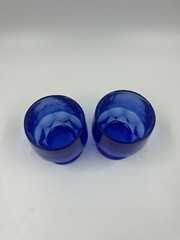 Anchor Hocking Georgian Cobalt Blue Flat Tumblers 4”