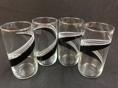 Vintage Libbey Swirl Atomic Highball Cocktail Glasses Lot of 4 Drinkware