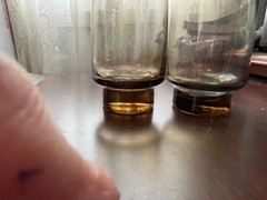 Libbey 1970 Tawny Accent Flat Tumbler Glass Set (2)