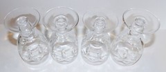 SET OF 4 WATERFORD CRYSTAL KERRY OLDER BALL STEM 4 3/4″ CLARET WINE GLASSES