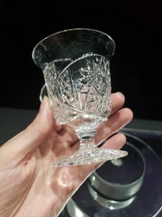 Footed Punch Cup American Brilliant Period Cut Glass Crystal Bergen Monticello