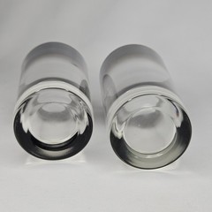 Set of 2 Highball Silver Fade Glasses Mercury Ombre MCM 12oz Tumbler Barware Cup