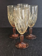 Four Marquis By Waterford Brookside 8.5″ Ombre Amber 10oz Iced Beverage Glasses