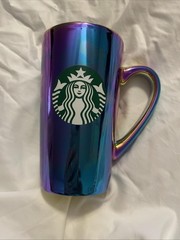 Starbucks Iridescent Mug 16oz Blue Purple Metallic Coffee Cup 2022 Collectible