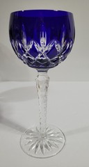 Set Of 4 Hungarian AJKA Crystal Cut ARABELLA Stem Wine Hock Glasses 8.25″ Mint
