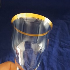 Hawkes Gold Bands Water Goblet With Gold Trim Elegant Vintage Glassware