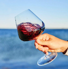 Denk’Art Burgundy Red Wine Glass, Set of 2 | Hand-Blown Crystal