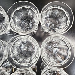12 Noritake Provincial Clear Wine Glasses Set Vintage Elegant Panel Stemware Lot
