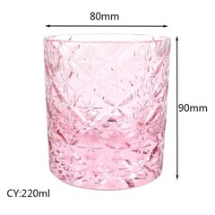 K9 Crystal Whiskey Glass Sparkling Rock Sharp Crystal Glasses 7oz Pink Art Gift