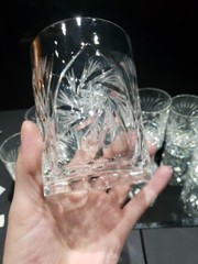 7 Tumblers DOF 4″ Glasses fans Pinwheel buzzstar crystal Leanore American Cut