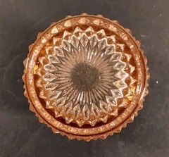 Vintage Pink Glass Flat Tumbler English Hobnail Round 12 Oz About 5.75″ Tall