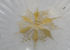 Set 5 Bohemian Gold Encrusted Nappy Dishes Late 1800s