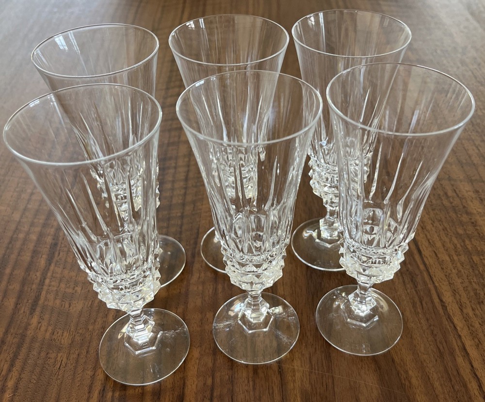 Vintage W.M. Dalton Unit No. 3 French Lead Crystal Parfait/Sour Glass Set of 6