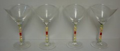 Crate & Barrel CAPRICE (CITRUS) 7″ Martini Glasses SET OF NINE More Items Here