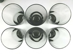 Libbey Classic Smoke Gray (6) Cooler (6) Old Fashioned Tumblers Set Elegant Lot