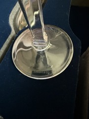Tiffany and Co. Crystal Glass Pair Champagne Flutes Set of 2 with Box